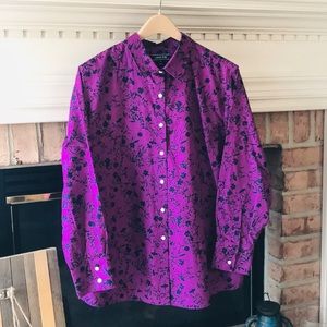 Women’s Lands End purple button down top plus 18